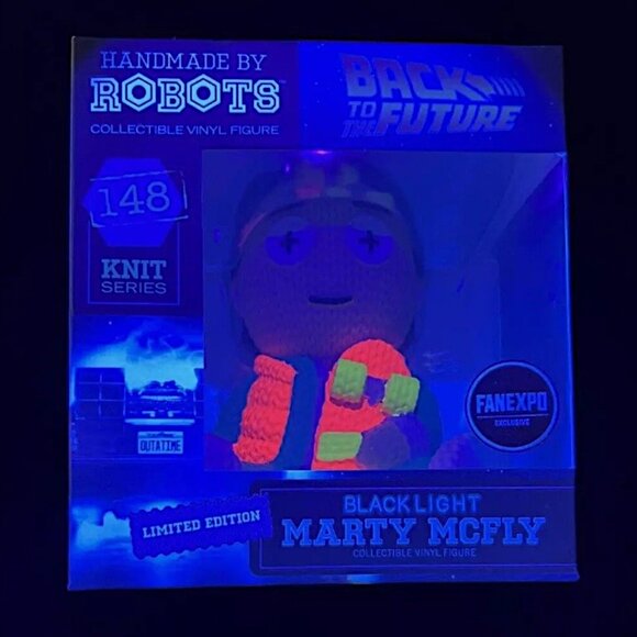 Handmade By Robots 2023 Marty McFly FANEXPO Exclusive Blacklight Figure #148 - Picture 7 of 7